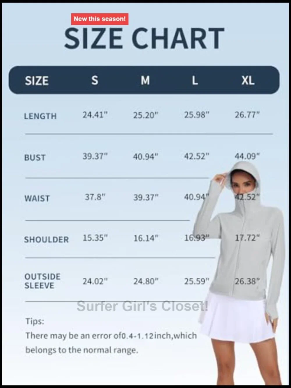 UPF 50+ Sun Protection Hoodie Jacket Lightweight Long Sleeve with Pocket
